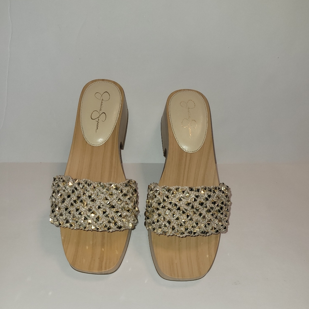 Jessica Simpson Women's Platform Sandal Heeled Rell Natural 9M